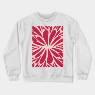 Retro abstract floral burst - viva magenta Crewneck Sweatshirt